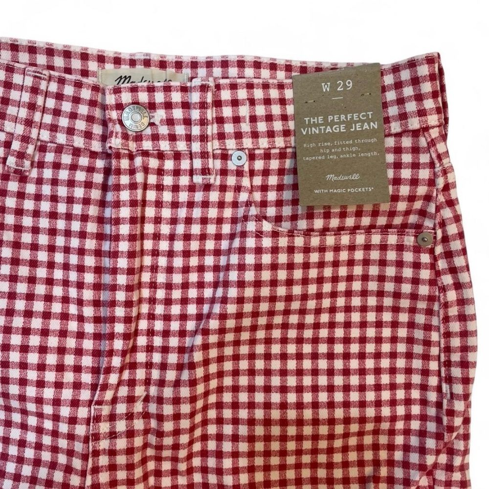 Madewell the perfect vintage jean in gingham